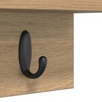 vidaXL Porte-manteau mural chêne artisanal 60 x 10.5 x 18 cm