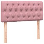 vidaXL Sommier à lattes de lit avec matelas rose 100x220 cm velours