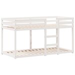 vidaXL Lit superposé avec toit blanc 75x190 cm bois massif de pin