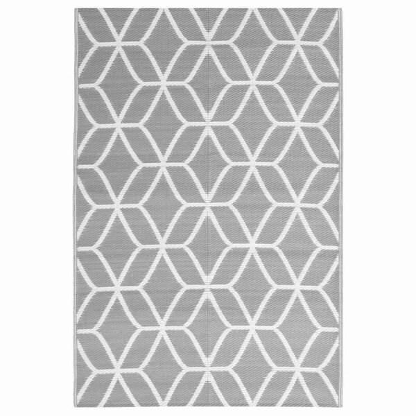 vidaXL Tapis d'extérieur ARAKIL Gris 140x200 cm PP