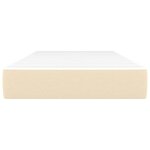vidaXL Matelas de lit à ressorts ensachés Crème 100x200x20 cm Tissu