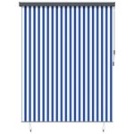 vidaXL Store Roulant Extérieur Rayé Bleu et blanc 220 x 250 cm tissu