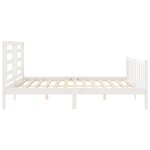 vidaXL Cadre de lit sans matelas blanc bois massif de pin