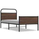 vidaXL Cadre de lit sans matelas 100x190 cm chêne marron