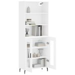 vidaXL Buffet haut Blanc 69 5x34x180 cm Bois d'ingénierie