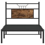 vidaXL Cadre de lit sans matelas chêne fumé 75x190cm bois d'ingénierie