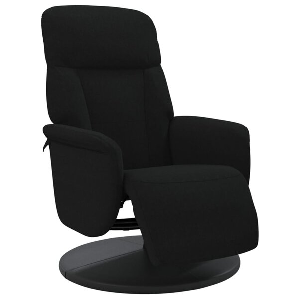 vidaXL Fauteuil inclinable avec repose-pied noir velours