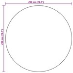 vidaXL Tapis d'extérieur ARAKIL noir Ø200 cm PP