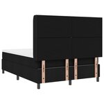 vidaXL Lit à ressorts avec matelas et LED - Noir  140x200 cm  Tissu