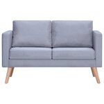 vidaXL Ensemble de canapés à 2 places et à 3 places Tissu Gris clair
