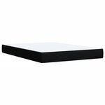 vidaXL Sommier à lattes de lit avec matelas Noir 160x200 cm Tissu