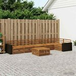 vidaXL Ensemble de canapés d'extérieur 7 pc Naturel