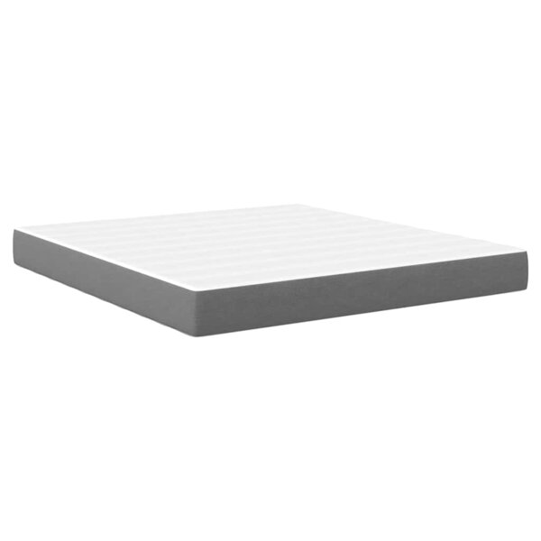 vidaXL Matelas de Lit avec matelas Gris clair 180 x 200 cm tissu