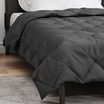 vidaXL Duvet d'été simple Anthracite 200 x 140 cm Microfibre