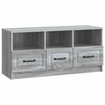 vidaXL Meuble TV Sonoma gris 102 x 34 5 x 47 cm Bois d'ingénierie