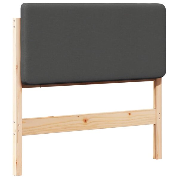 vidaXL Tête de lit capitonnée Brun et gris foncé 90 cm Pin massif