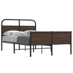 vidaXL Cadre de lit sans matelas 135x190 cm chêne marron