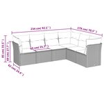 vidaXL Salon de jardin avec coussins 6 Pièces beige résine tressée
