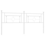 vidaXL Tête de lit de remplacement métal blanc 193 cm