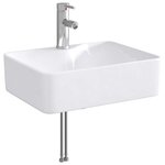vidaXL Lavabo de salle de bains Chrome 48 5 x 37 5 x 13 cm métal