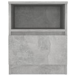 vidaXL Tables de chevet 2 Pièces Gris béton 40x40x50 cm Aggloméré