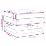 vidaXL Repose-pieds de jardin avec coussins lot de 2 bois pin massif