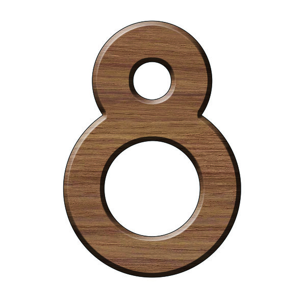 N°8 enigma  auto adhésif 3m  pour boites aux lettes  portes  casiers ...  Intérieur/extérieur