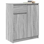 vidaXL Buffet avec tiroir sonoma gris 71x35x84 cm bois d'ingénierie