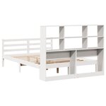 vidaXL Lit bibliothèque sans matelas blanc 140x200 cm bois pin massif