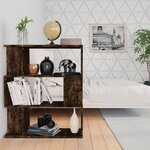 vidaXL Bibliothèque/Cloison Chêne fumé 80x24x96 cm Bois d'ingénierie