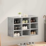 vidaXL Cabinet à chaussures avec étagère Gris béton 77 5 x 30 x 51 cm