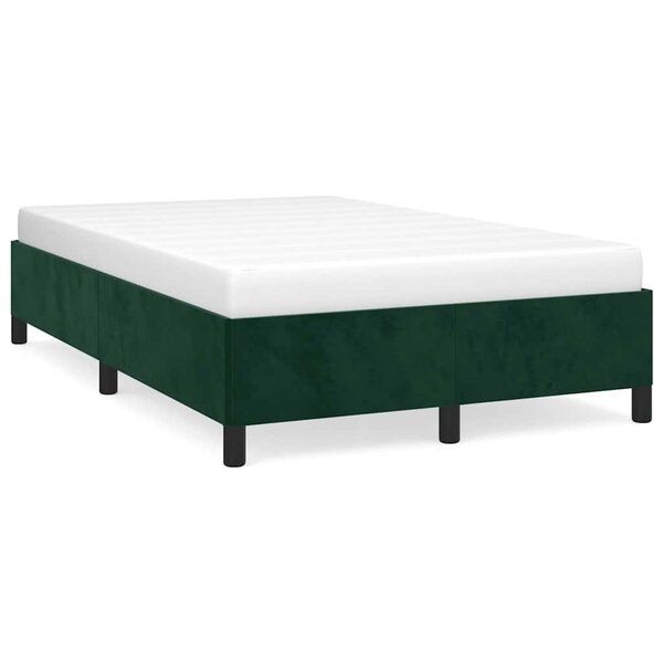 vidaXL Cadre de lit sans matelas vert foncé 120x190 cm velours