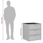 vidaXL Armoire de rangement de jardin gris 55x59x69 cm résine tressée