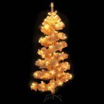 vidaXL Arbre de Noël hélicoïdal pré-éclairé et support blanc 150cm PVC