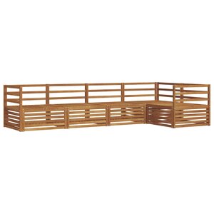 vidaXL Ensemble de canapés d'extérieur 5 Pièces Naturel