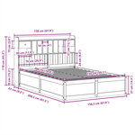 vidaXL Cadre de lit sans matelas blanc 150x200 cm bois de pin massif