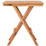 vidaXL Ensemble de bistro 3Pièces avec coussins crème Bois de teck massif