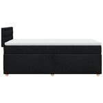 vidaXL Sommier à lattes de lit avec matelas Noir 90x190 cm Tissu