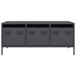 vidaXL Table basse anthracite 101 5x50x43 5 cm acier laminé à froid