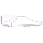vidaXL Toit de tente de réception 4x3 m Beige 270 g/m²