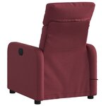 vidaXL Fauteuil de massage inclinable Rouge bordeaux Tissu