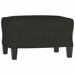 vidaXL Ensemble de canapés 3 Pièces avec coussins noir tissu