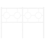 vidaXL Tête de lit métal blanc 120 cm