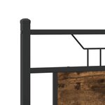 vidaXL Cadre de lit sans matelas chêne fumé 140x190 cm bois ingénierie