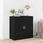 vidaXL Buffet latéral Chêne noir 79x38x80 cm Bois d'ingénierie