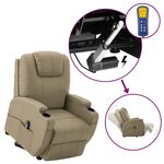 Vidaxl fauteuil releveur inclinable cappuccino similicuir