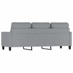 vidaXL Canapé à 3 places Gris clair 180 cm Tissu