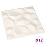 vidaXL Panneaux muraux 3D 12 Pièces 0 5x0 5 m 3 m²