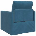 vidaXL Canapé-lit avec coussin Bleu 74 x 77 x 81 cm Velours