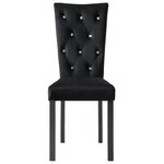 vidaXL Chaises à manger lot de 4 Noir Velours